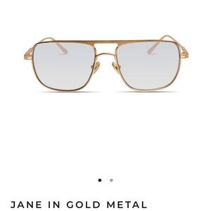 Gold Metal Women's Sunglasses